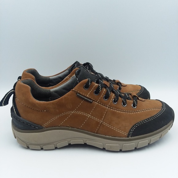 Clarks Wave Walk Trek Brown Leather Waterproof Hiking Shoes Womens 6.5 - Picture 6 of 14